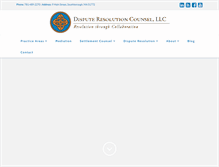 Tablet Screenshot of disputeresolutioncounsel.com